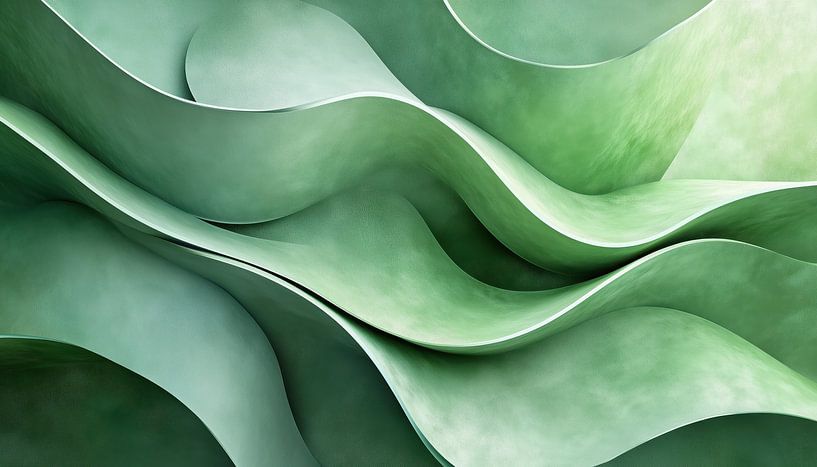 Formen und Wellen modernen Grüns von TheXclusive Art