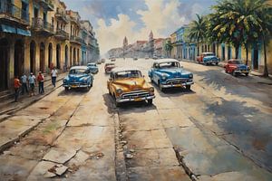 Havanna-Atmosphäre von der Straße aus von Arjen Roos