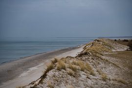 Sur la plage de la mer Baltique avec des dunes sur Martin Köbsch