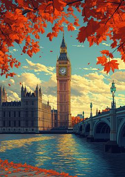 Londen Big Ben van R Pevitanada