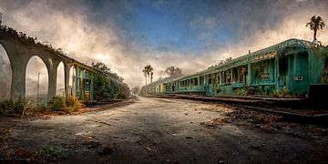 Abandoned 1950s train station along Route 66 by Harry Anders