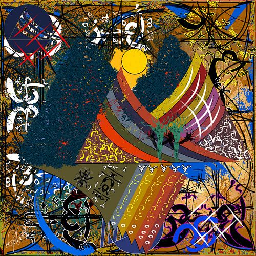 Digital and abstract work of contemporary art