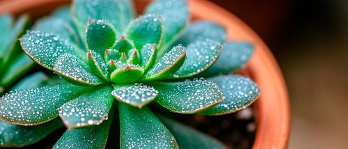 Succulent in bloeiende pot