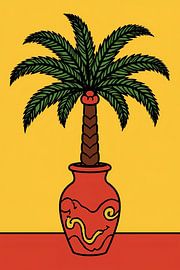 Palm tree in vase illustration by Dante S