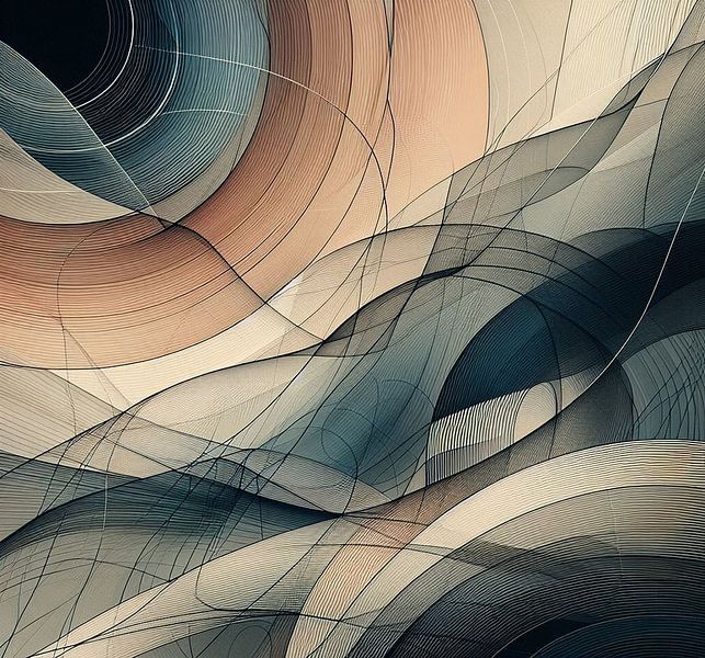 Abstract linear landscape by Kay Weber