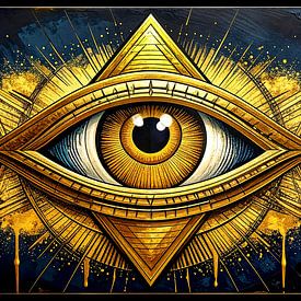 Freemasons - In the Gaze of Providence: The Omniscient Eye between Golden Revelation, Alchemical Matter and the Depth of Hidden Light by AidasignArt