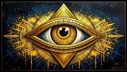 Vrijmetselaars - In de blik van de Voorzienigheid: het alwetende oog tussen gouden openbaring, alchemistische materie en de diepte van verborgen licht