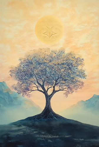 Arbre au soleil d'or