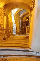Artistic alley in Troyes, France