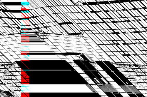 Rood en Cyaan: Flatgebouw