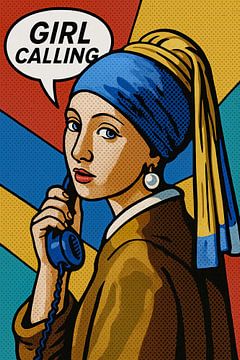 Popart Girl Calling van GᎥรєlค Art Ŧ๏г Y๏ย