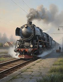 Ciel matinal et vapeur grise sur Regan Frederick