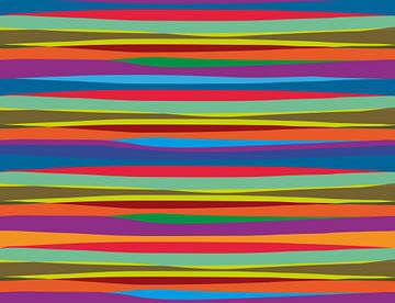 Abstracte kleurrijke golven gemaakt op de computer van Jolanta Mayerberg