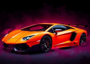 Lamborghini Aventador Orange Neon