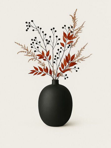 Black vase by WALL of Roots