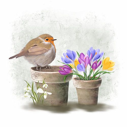 Robins in spring by Teuni's Dreams of Reality