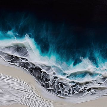 La force bleue de la marine : des turbulences contenues dans la peinture sur Color Square