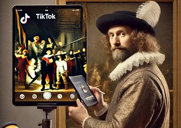 Rembrandt van Rijn op Tik Tok! van Jaap Ros