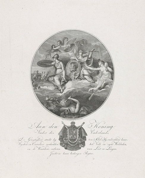 Jan Lodewijk Jonxis, Allegorie zur Verherrlichung von Louis Napoleon, König von Holland, 1806 von Atelier Liesjes