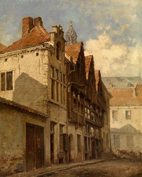 Het Stoelstraatje en de toren van de Sint-Pauluskerk, Henri François Schaefels van Meesterlijcke Meesters