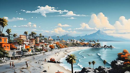 Stimmungsvolle Szene in einer karibischen Umgebung