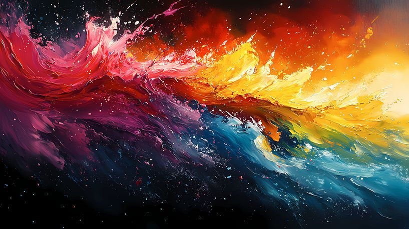 Acrylic in an abstract with latest ai models by Harry Stok