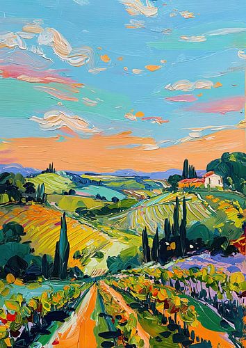 Zonovergoten veld: de weg naar het rode dak