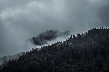 Storm In De Bergen  (Landschap) van Andreas Vanhoutte