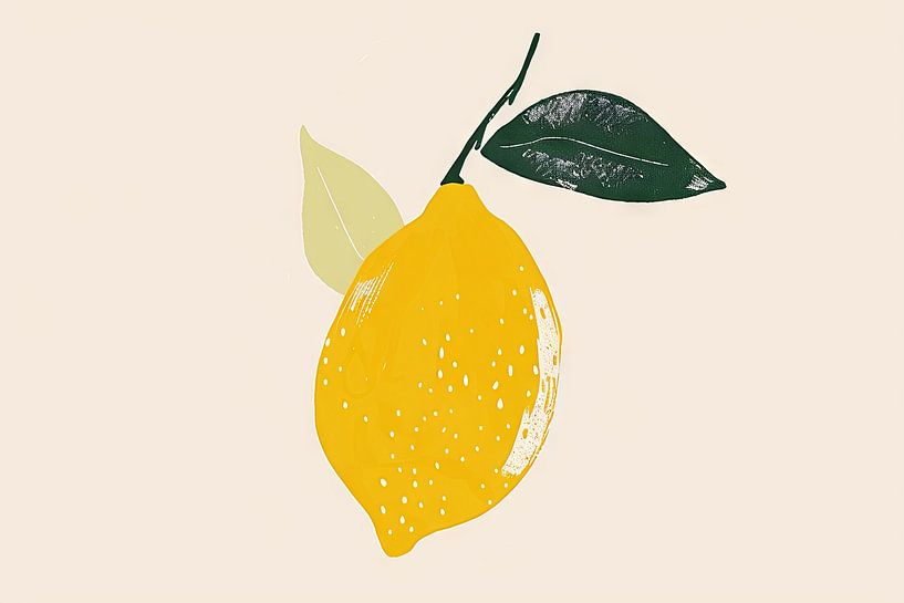 Lemon illustration by Poster Art Shop