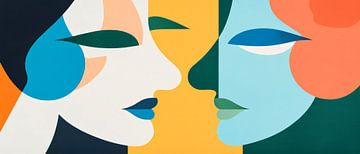 Faces of harmony - colour vision by Poster Art Shop