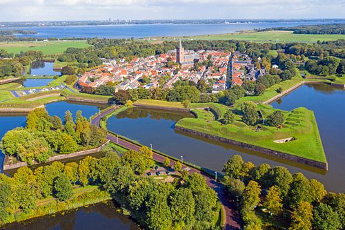 Aerial photo of Naarden Fortress in the Netherlands