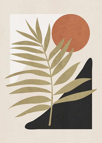 Tropisches Blatt Abstrakte Kunst