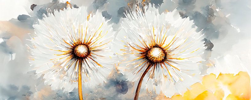 Dandelions with fluff balls /Dandelions by Studio Pieternel