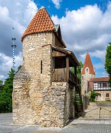 Historic town tower in Abensberg by ManfredFotos