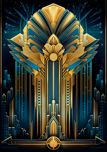 Art Deco Print Poster Muurkunst