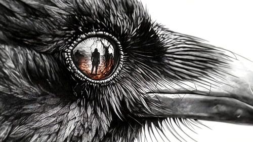 Ravenoog met mysterieuze reflectie