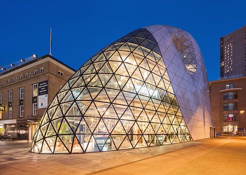 Iconic Blob Building Eindhoven city center at twilight 1