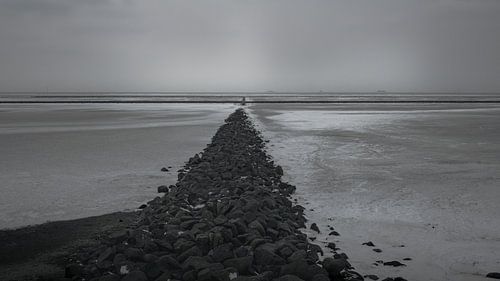 Steenpad naar de Waddenzee