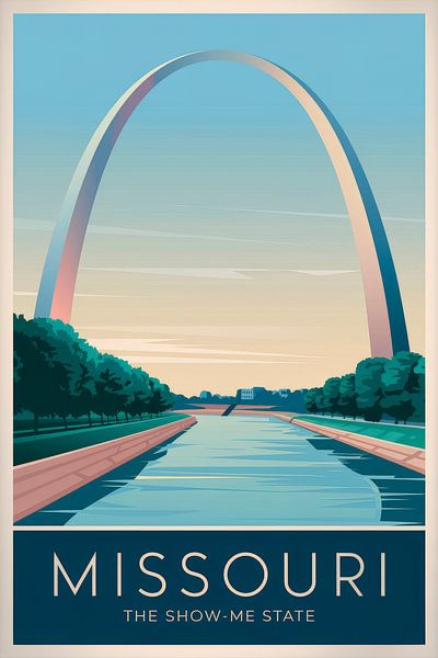 Missouri Vintage Travel Poster von Poster Art Shop