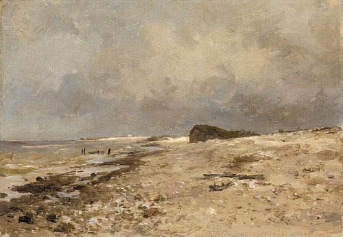 Carlos de Haes-Desembocadura del Sena, paysage marin, paysage antique