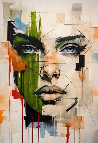 Gefragmenteerd vrouwenportret