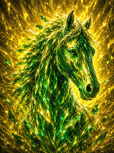 cheval en cristal