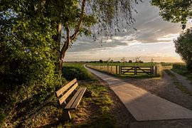 Sibbe, Maastrichter Straße im Abendlicht