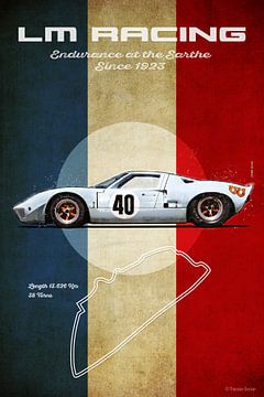 LM Racing Ford GT40 Blauw van Theodor Decker