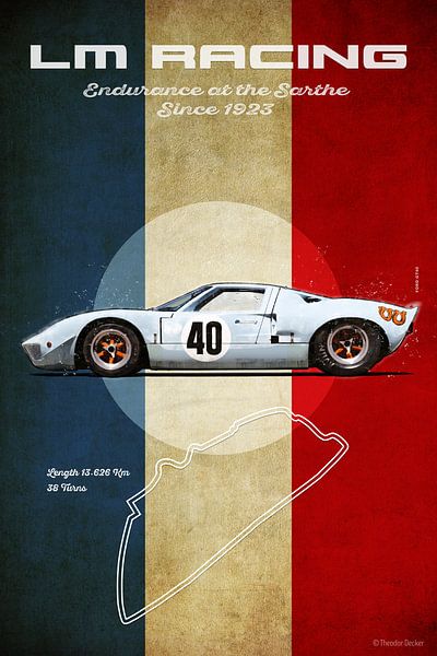 LM Racing Ford GT40 Blue by Theodor Decker