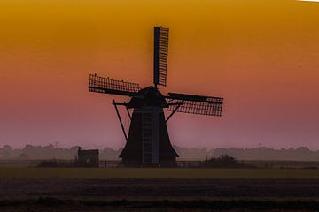 De Molen In De Stille Dageraad van J.H Photoart