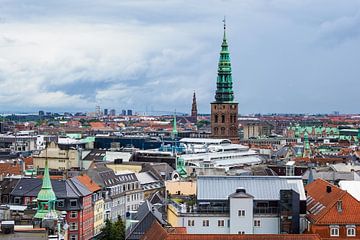 View over Copenhagen van Rico Ködder