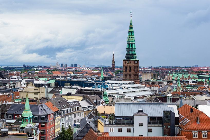 Blick über die Stadt Kopenhagen, Dänemark par Rico Ködder