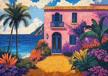 Matisse inspired Mediterranean Sea View Sea Fauvism by Niklas Maximilian