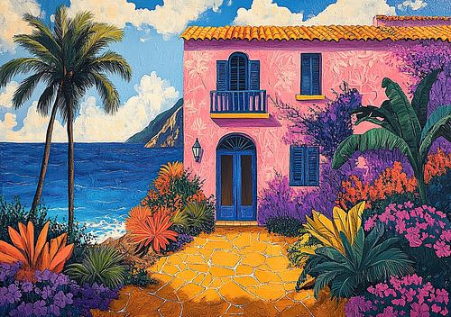 Op Matisse geïnspireerd Mediterraan Zeezicht Zee Fauvisme